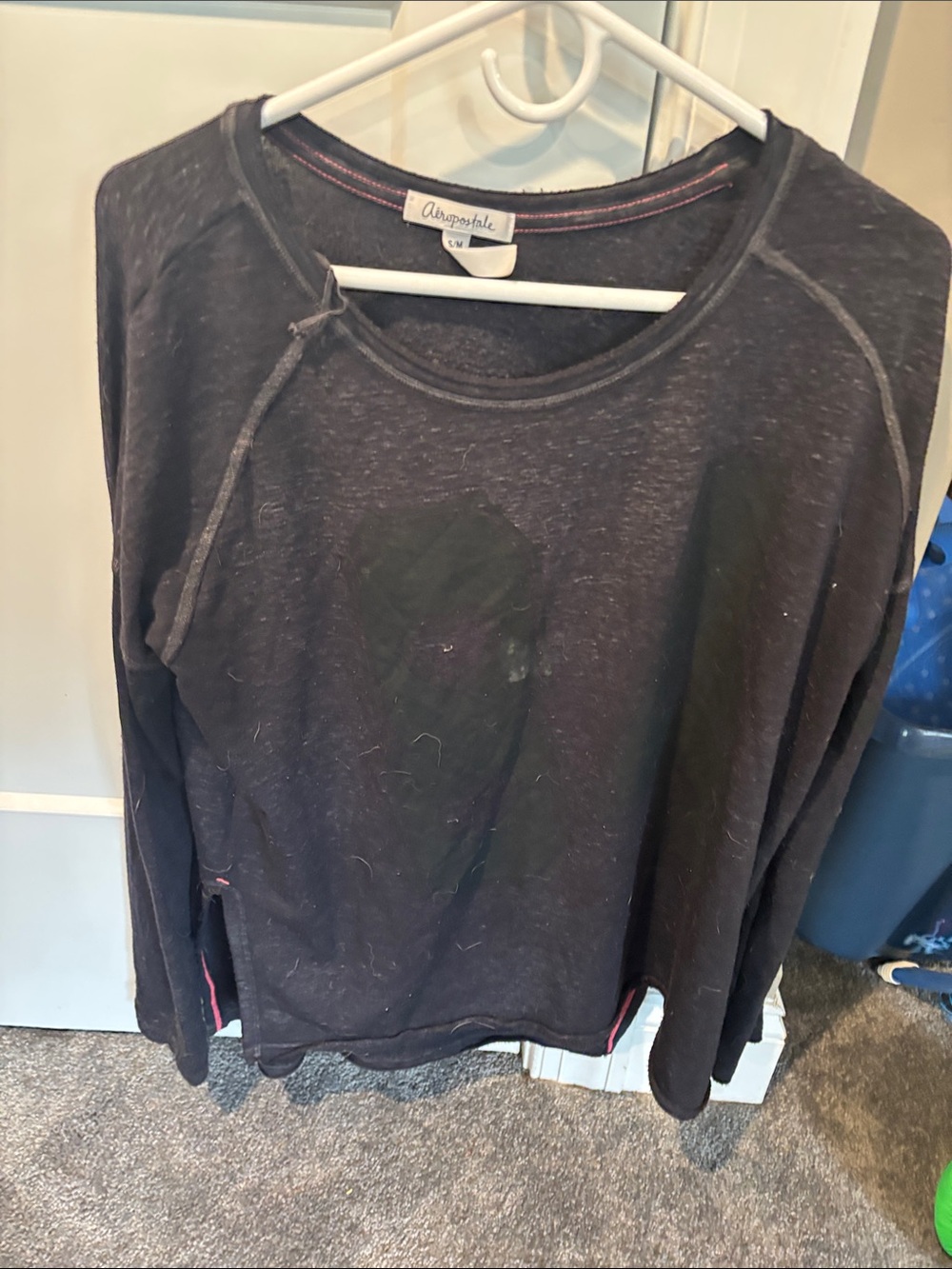 Aeropostale Women's Long Sleeve Tee Black